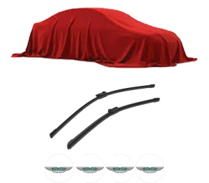 Set stergatoare auto ASTON MARTIN DBS Vantage din 2007, pentru parbriz auto, 2 bucati, Bosch Aerotwin, din cauciuc siliconat rezistent, 4 Stickere Auto ASTON MARTIN - Img 2
