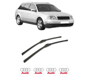 Set stergatoare auto AUDI A6 C5 Avant (4B5, 4B6) din 1997-2005, pentru parbriz auto, 2 bucati, Bosch Aerotwin, din cauciuc siliconat rezistent, 4 Stickere Auto AUDI - Img 2