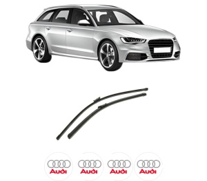 Set stergatoare auto AUDI A6 C7 Avant (4G5, 4GD) din 2011-2018, pentru parbriz auto, 2 bucati, Bosch Aerotwin, din cauciuc siliconat rezistent, 4 Stickere Auto AUDI - Img 2