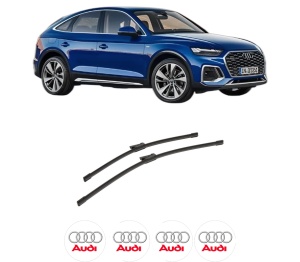 Set stergatoare auto AUDI Q5 Sportback (FYT) din 2020-2021, pentru parbriz auto, 2 bucati, Bosch Aerotwin, din cauciuc siliconat rezistent, 4 Stickere Auto AUDI - Img 2
