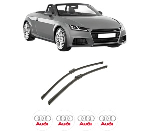 Set stergatoare auto AUDI TT Roadster (FV9, FVR) din 2014-2020, pentru parbriz auto, 2 bucati, Bosch Aerotwin, din cauciuc siliconat rezistent, 4 Stickere Auto AUDI - Img 2