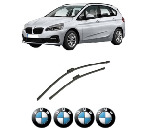 Set stergatoare auto BMW Seria 2 Active Tourer (F45) din 2013-2021, pentru parbriz auto, 2 bucati, Bosch Aerotwin, din cauciuc siliconat rezistent, 4 Stickere Auto BMW Seria - Img 2