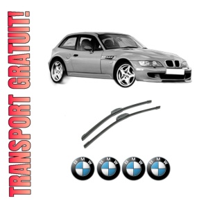 Set stergatoare auto BMW Seria Z3 Coupe (E36) din 1998-2003, pentru parbriz auto, 2 bucati, Bosch Aerotwin Retrofit, din cauciuc siliconat rezistent, 4 Stickere Auto BMW Seria
