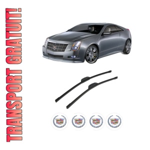 Set stergatoare auto CADILLAC CTS Coupe din 2008-2014, pentru parbriz auto, 2 bucati, Bosch Aerotwin Retrofit, din cauciuc siliconat rezistent, 4 Stickere Auto CADILLAC