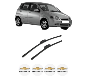 Set stergatoare auto CHEVROLET AVEO / KALOS Hatchback (T200) din 2003-2008, pentru parbriz auto, 2 bucati, Bosch Aerotwin Retrofit, din cauciuc siliconat rezistent, 4 Stickere Auto CHEVROLET - Img 2