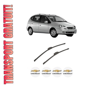 Set stergatoare auto CHEVROLET REZZO MPV (U100) din 2005-2009, pentru parbriz auto, 2 bucati, Bosch Aerotwin Retrofit, din cauciuc siliconat rezistent, 4 Stickere Auto CHEVROLET