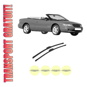 Set stergatoare auto CHRYSLER STRATUS Convertible (JX) din 1996-2001, pentru parbriz auto, 2 bucati, Bosch Aerotwin Retrofit, din cauciuc siliconat rezistent, 4 Stickere Auto CHRYSLER