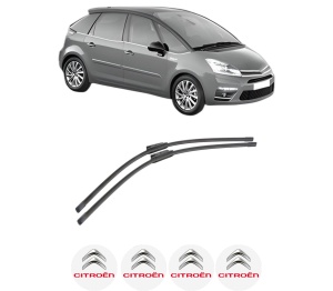 Set stergatoare auto CITROEN C4 PICASSO I MPV (UD_) din 2006-2013, pentru parbriz auto, 2 bucati, Bosch Aerotwin, din cauciuc siliconat rezistent, 4 Stickere Auto CITROEN - Img 2