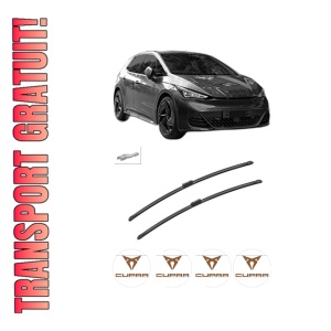 Set stergatoare auto CUPRA BORN (K11) din 2021-2024, pentru parbriz auto, 2 bucati, Bosch Aerotwin, din cauciuc siliconat rezistent, 4 Stickere Auto CUPRA