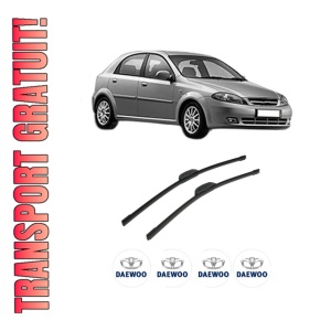 Set stergatoare auto DAEWOO LACETTI Hatchback (KLAN) din 2004, pentru parbriz auto, 2 bucati, Bosch Aerotwin Retrofit, din cauciuc siliconat rezistent, 4 Stickere Auto DAEWOO