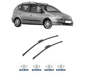 Set stergatoare auto DAEWOO TACUMA / REZZO (U100) din 2000-2004, pentru parbriz auto, 2 bucati, Bosch Aerotwin Retrofit, din cauciuc siliconat rezistent, 4 Stickere Auto DAEWOO - Img 2