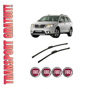 Set stergatoare auto FIAT FREEMONT (345_) din 2011-2016, pentru parbriz auto, 2 bucati, Bosch Aerotwin Retrofit, din cauciuc siliconat rezistent, 4 Stickere Auto FIAT