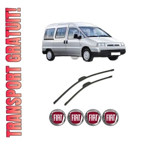 Set stergatoare auto FIAT SCUDO Bus (270_, 272_) din 2007-2016, pentru parbriz auto, 2 bucati, Bosch Aerotwin Retrofit, din cauciuc siliconat rezistent, 4 Stickere Auto FIAT