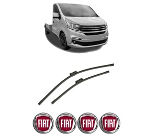 Set stergatoare auto FIAT TALENTO Platform/Chassis (296_) din 2016-2019, pentru parbriz auto, 2 bucati, Bosch Aerotwin, din cauciuc siliconat rezistent, 4 Stickere Auto FIAT - Img 2