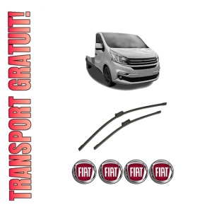Set stergatoare auto FIAT TALENTO Platform/Chassis (296_) din 2016-2019, pentru parbriz auto, 2 bucati, Bosch Aerotwin, din cauciuc siliconat rezistent, 4 Stickere Auto FIAT