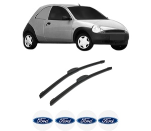 Set stergatoare auto FORD KA Van (RB) din 2002-2005, pentru parbriz auto, 2 bucati, Bosch Aerotwin Retrofit, din cauciuc siliconat rezistent, 4 Stickere Auto FORD - Img 2