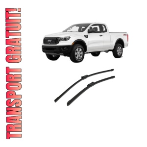 Set stergatoare auto FORD RANGER Standard Cab Pickup din 2022-2023, pentru parbriz auto, 2 bucati, Bosch Aerotwin, din cauciuc siliconat rezistent, 4 Stickere Auto FORD