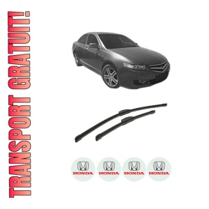 Set stergatoare auto HONDA ACCORD VII (CM) din 2002-2008, pentru parbriz auto, 2 bucati, Bosch Aerotwin Retrofit, din cauciuc siliconat rezistent, 4 Stickere Auto HONDA