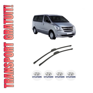 Set stergatoare auto HYUNDAI H-1 Travel (TQ) din 2008-2011, pentru parbriz auto, 2 bucati, Bosch Aerotwin Retrofit, din cauciuc siliconat rezistent, 4 Stickere Auto HYUNDAI