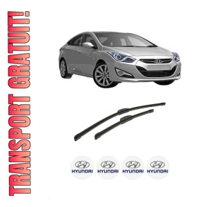 Set stergatoare auto HYUNDAI i40 I (VF) din 2012-2019, pentru parbriz auto, 2 bucati, Bosch Aerotwin Retrofit, din cauciuc siliconat rezistent, 4 Stickere Auto HYUNDAI
