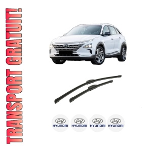 Set stergatoare auto HYUNDAI NEXO (FE) din 2018, pentru parbriz auto, 2 bucati, Bosch Aerotwin Retrofit, din cauciuc siliconat rezistent, 4 Stickere Auto HYUNDAI