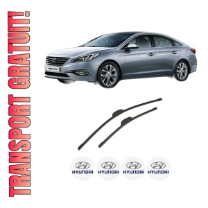 Set stergatoare auto HYUNDAI SONATA VII (LF) din 2014-2019, pentru parbriz auto, 2 bucati, Bosch Aerotwin Retrofit, din cauciuc siliconat rezistent, 4 Stickere Auto HYUNDAI