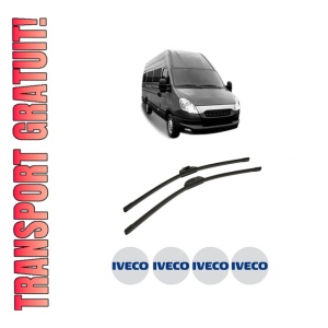 Set stergatoare auto Iveco DAILY V Bus din 2011-2014, pentru parbriz auto, 2 bucati, Bosch Aerotwin Retro Truck, din cauciuc siliconat rezistent, 4 Stickere Auto Iveco