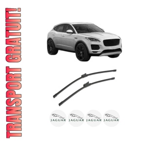 Set stergatoare auto JAGUAR E-PACE (X540) din 2017-2024, pentru parbriz auto, 2 bucati, Bosch Aerotwin, din cauciuc siliconat rezistent, 4 Stickere Auto JAGUAR