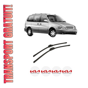 Set stergatoare auto KIA CARNIVAL I (UP) din 1999-2001, pentru parbriz auto, 2 bucati, Bosch Aerotwin Retro Truck, din cauciuc siliconat rezistent, 4 Stickere Auto KIA