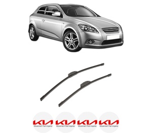 Set stergatoare auto KIA CEE'D Hatchback (ED) din 2006-2012, pentru parbriz auto, 2 bucati, Bosch Aerotwin Retrofit, din cauciuc siliconat rezistent, 4 Stickere Auto KIA - Img 2