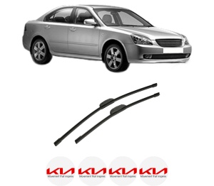 Set stergatoare auto KIA MAGENTIS II (MG) din 2005-2010, pentru parbriz auto, 2 bucati, Bosch Aerotwin Retrofit, din cauciuc siliconat rezistent, 4 Stickere Auto KIA - Img 2