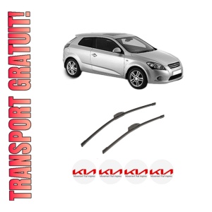 Set stergatoare auto KIA PRO CEE'D (ED) din 2008-2013, pentru parbriz auto, 2 bucati, Bosch Aerotwin Retrofit, din cauciuc siliconat rezistent, 4 Stickere Auto KIA