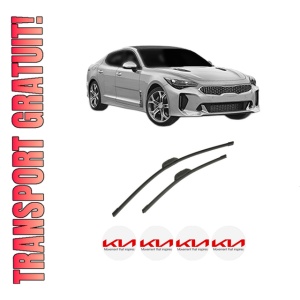 Set stergatoare auto KIA STINGER Hatchback Van (CK) din 2018, pentru parbriz auto, 2 bucati, Bosch Aerotwin Retrofit, din cauciuc siliconat rezistent, 4 Stickere Auto KIA