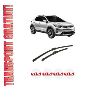 Set stergatoare auto KIA STONIC Hatchback Van (YB) din 2018, pentru parbriz auto, 2 bucati, Bosch Aerotwin Retrofit, din cauciuc siliconat rezistent, 4 Stickere Auto KIA