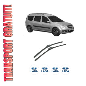 Set stergatoare auto LADA LARGUS (KS0_, RS0_, KSA_) din 2012-2021, pentru parbriz auto, 2 bucati, Bosch Aerotwin Retrofit, din cauciuc siliconat rezistent, 4 Stickere Auto LADA