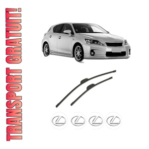 Set stergatoare auto LEXUS CT (ZWA10_) din 2011, pentru parbriz auto, 2 bucati, Bosch Aerotwin Retrofit, din cauciuc siliconat rezistent, 4 Stickere Auto LEXUS