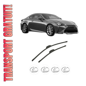 Set stergatoare auto LEXUS RC (_C1_) din 2014-2018, pentru parbriz auto, 2 bucati, Bosch Aerotwin, din cauciuc siliconat rezistent, 4 Stickere Auto LEXUS