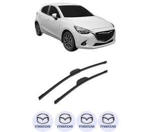 Set stergatoare auto MAZDA 2 Hatchback (DL, DJ) din 2014-2021, pentru parbriz auto, 2 bucati, Bosch Aerotwin Retrofit, din cauciuc siliconat rezistent, 4 Stickere Auto MAZDA - Img 2