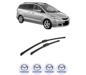 Set stergatoare auto MAZDA 5 (CR) din 2005-2010, pentru parbriz auto, 2 bucati, Bosch Aerotwin Retrofit, din cauciuc siliconat rezistent, 4 Stickere Auto MAZDA - Img 2