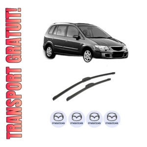 Set stergatoare auto MAZDA PREMACY (CP) din 1999-2005, pentru parbriz auto, 2 bucati, Bosch Aerotwin Retrofit, din cauciuc siliconat rezistent, 4 Stickere Auto MAZDA