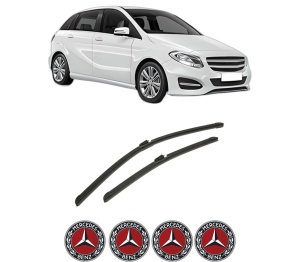 Set stergatoare auto MERCEDES-BENZ B-CLASS Sports Tourer (W246, W242) din 2011-2018, pentru parbriz auto, 2 bucati, Bosch Aerotwin, din cauciuc siliconat rezistent, 4 Stickere Auto MERCEDES-BENZ - Img 2