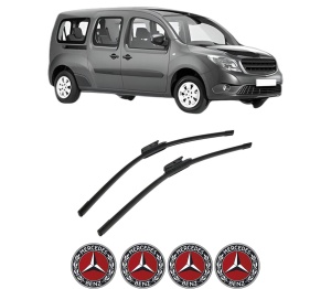 Set stergatoare auto MERCEDES-BENZ CITAN MPV (W415) din 2012-2021, pentru parbriz auto, 2 bucati, Bosch Aerotwin, din cauciuc siliconat rezistent, 4 Stickere Auto MERCEDES-BENZ - Img 2