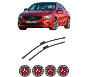 Set stergatoare auto MERCEDES-BENZ CLA Coupe (C117) din 2013-2019, pentru parbriz auto, 2 bucati, Bosch Aerotwin Multi, din cauciuc siliconat rezistent, 4 Stickere Auto MERCEDES-BENZ - Img 2