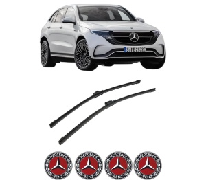 Set stergatoare auto MERCEDES-BENZ EQC (N293) din 2019-2023, pentru parbriz auto, 2 bucati, Bosch Aerotwin, din cauciuc siliconat rezistent, 4 Stickere Auto MERCEDES-BENZ - Img 2