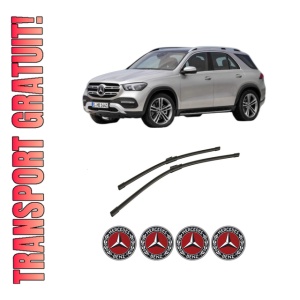 Set stergatoare auto MERCEDES-BENZ GLE (V167) din 2018-2023, pentru parbriz auto, 2 bucati, Bosch Aerotwin, din cauciuc siliconat rezistent, 4 Stickere Auto MERCEDES-BENZ