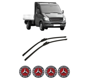 Set stergatoare auto MERCEDES-BENZ SPRINTER 4,6-t Platform/Chassis (B906) din 2006-2018, pentru parbriz auto, 2 bucati, Bosch Aerotwin, din cauciuc siliconat rezistent, 4 Stickere Auto MERCEDES-BENZ - Img 2