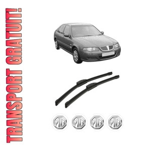 Set stergatoare auto MG MG ZS din 2001-2005, pentru parbriz auto, 2 bucati, Bosch Aerotwin Retrofit, din cauciuc siliconat rezistent, 4 Stickere Auto MG