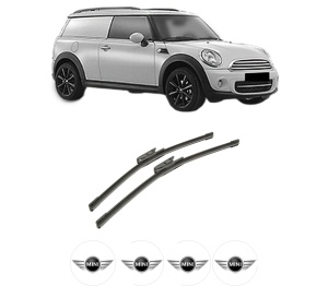 Set stergatoare auto MINI MINI CLUBVAN (R55) din 2012-2014, pentru parbriz auto, 2 bucati, Bosch Aerotwin, din cauciuc siliconat rezistent, 4 Stickere Auto MINI - Img 2