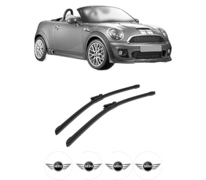 Set stergatoare auto MINI MINI Roadster (R59) din 2011-2015, pentru parbriz auto, 2 bucati, Bosch Aerotwin, din cauciuc siliconat rezistent, 4 Stickere Auto MINI - Img 2