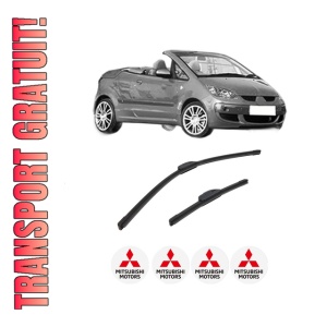 Set stergatoare auto MITSUBISHI COLT CZC VI Convertible (RG) din 2006-2009, pentru parbriz auto, 2 bucati, Bosch Aerotwin Retrofit, din cauciuc siliconat rezistent, 4 Stickere Auto MITSUBISHI
